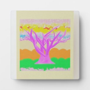 Fantasy picture parade with soft paster colors plaque