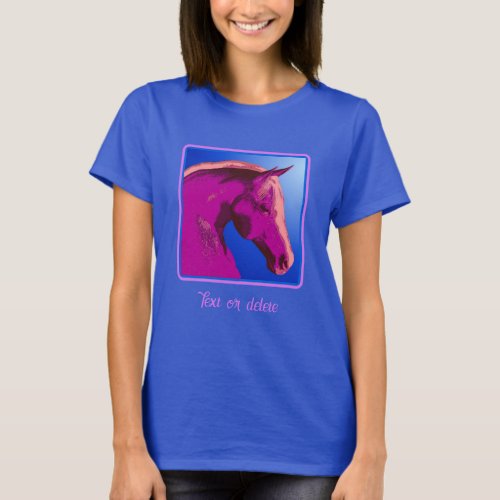 Fantasy Pink Horse Face Personalized T_Shirt