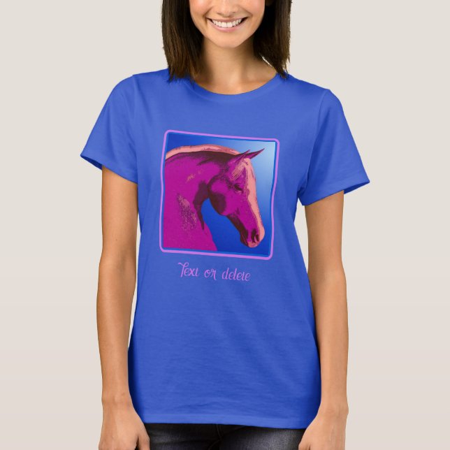 Fantasy Pink Horse Face Personalized T-Shirt (Front)