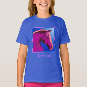 Fantasy Pink Horse Face Personalized T-Shirt