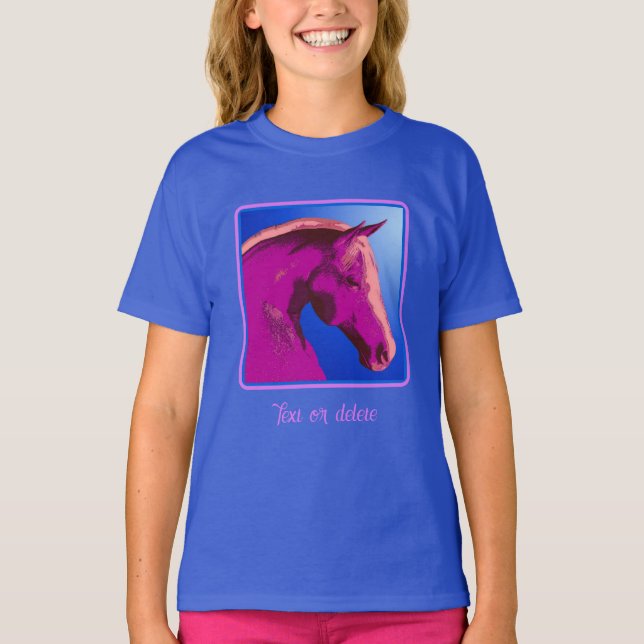 Fantasy Pink Horse Face Personalized  T-Shirt (Front)