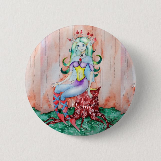 Fantasy Pixie Fairy Thunder_Cove Button (Front)