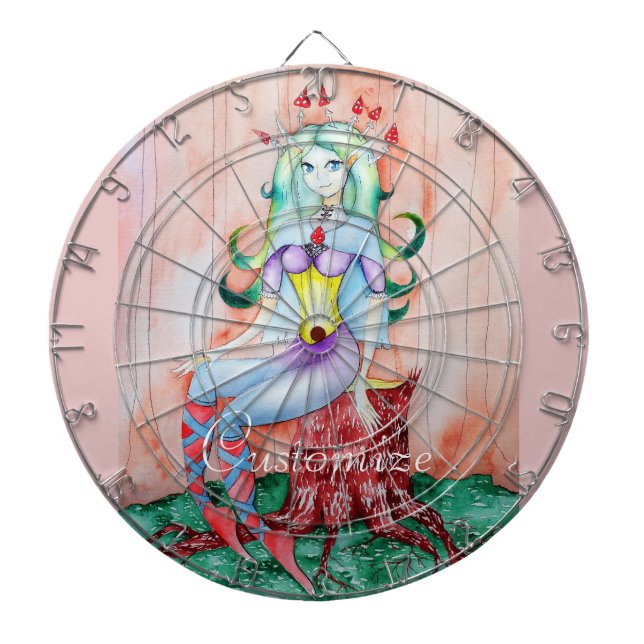 Fantasy Pixie Fairy Thunder_Cove  Dart Board (Front)