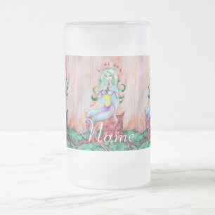 Fantasy Pixie Fairy Thunder_Cove Frosted Glass Beer Mug