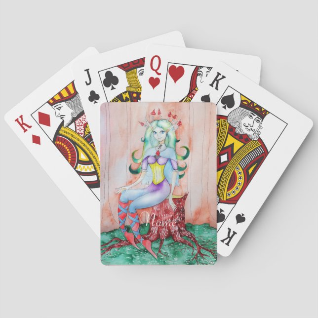 Fantasy Pixie Fairy Thunder_Cove Gift Box Poker Cards (Back)