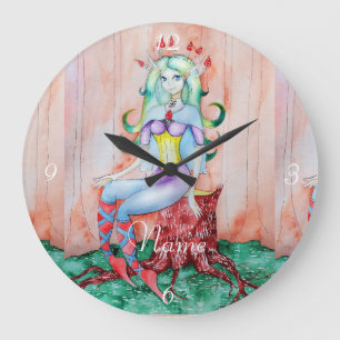 Fantasy Pixie Fairy Thunder_Cove Large Clock
