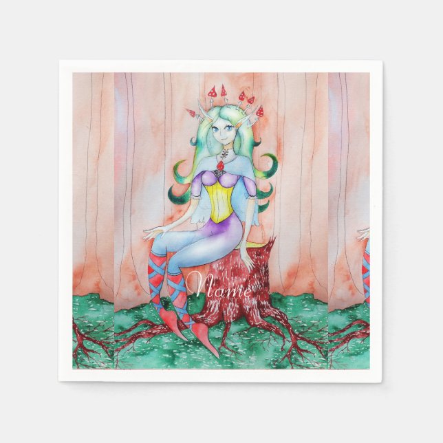 Fantasy Pixie Fairy Thunder_Cove  Napkins (Front)