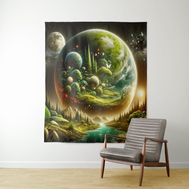 Fantasy Planet – Magical Cosmic Nature Tapestry (In Situ)