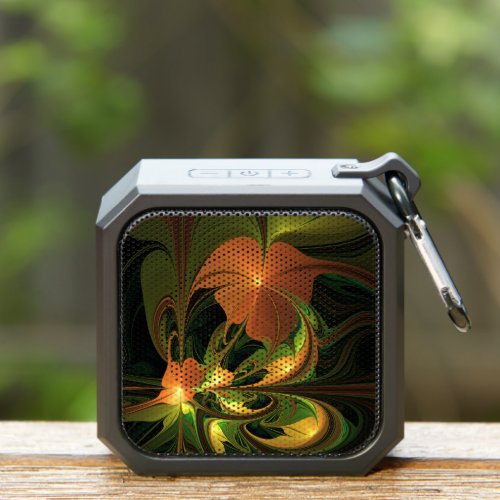 Fantasy Plant Abstract Green Rust Brown Fractal Bluetooth Speaker