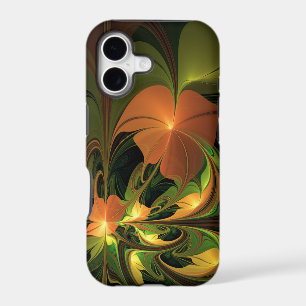 Fantasy Plant Abstract Green Rust Brown Fractal iPhone 17 Case