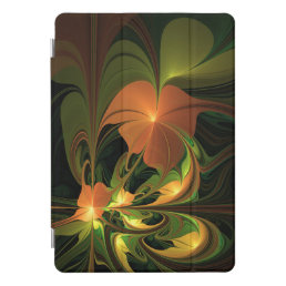 Fantasy Plant Abstract Green Rust Brown Fractal iPad Pro Cover