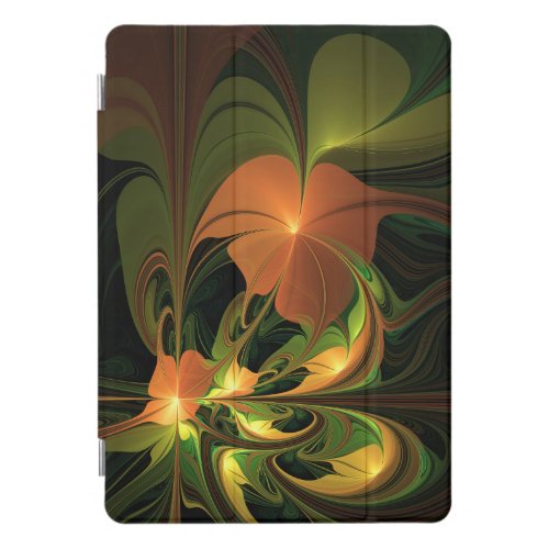 Fantasy Plant Abstract Green Rust Brown Fractal iPad Pro Cover