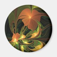 Fantasy Plant Abstract Green Rust Brown Fractal
