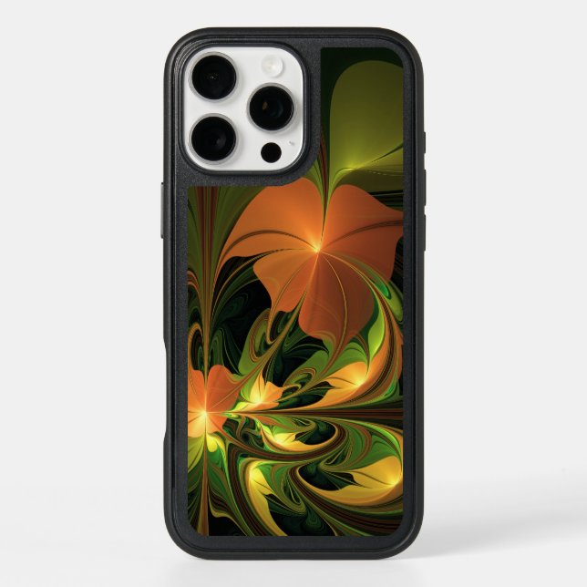 Fantasy Plant Abstract Green Rust Brown Fractal Otterbox iPhone Case (Back)