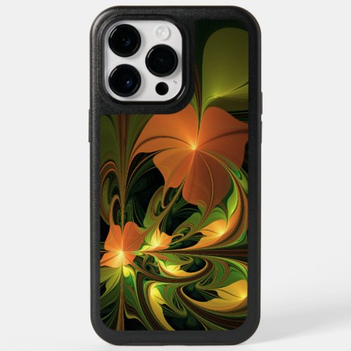 Fantasy Plant Abstract Green Rust Brown Fractal OtterBox iPhone 14 Pro Max Case