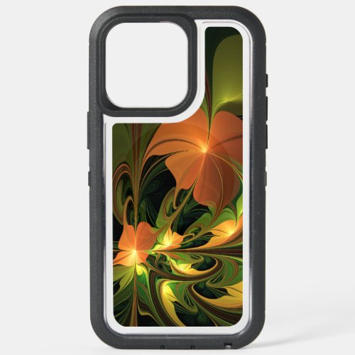 Fantasy Plant Abstract Green Rust Brown Fractal iPhone 15 Pro Max Case