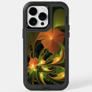 Fantasy Plant Abstract Green Rust Brown Fractal OtterBox iPhone 14 Pro Max Case