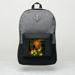 Fantasy Plant Abstract Green Rust Brown Fractal Port Authority&#174; Backpack