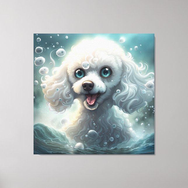 Fantasy Poodle - Premium Wrapped Canvas (Gloss) Print (Front)