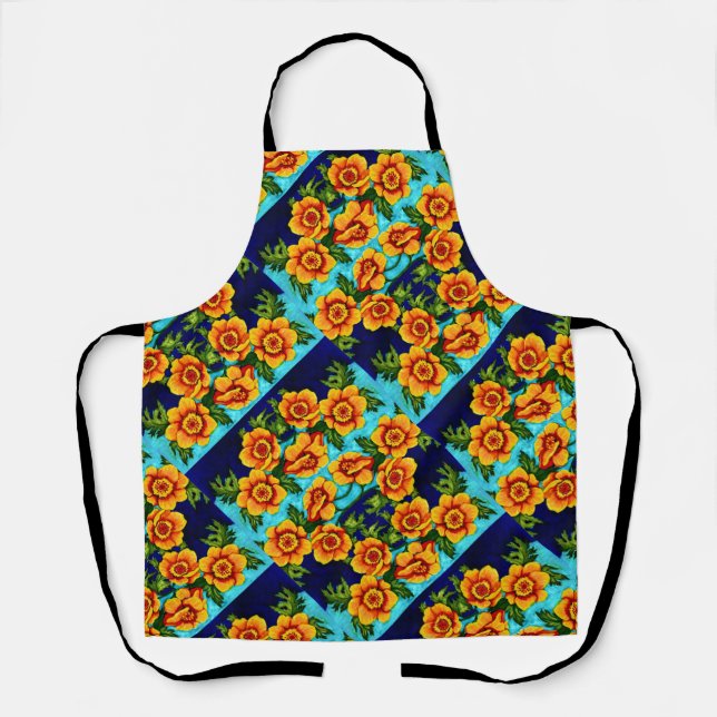 Fantasy Poppies   Medium  Apron (Front)