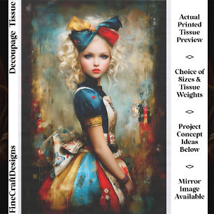 Fantasy Portrait of a Modern Alice DY7R Decoupage Tissue Paper