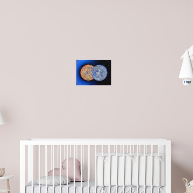 Fantasy Poster Sun Moon romantic God Goddess Art | Zazzle
