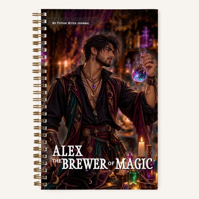 Fantasy Potion Witch Notebook (Front)