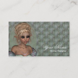 Fantasy Pretty Blonde Fairy Business Card