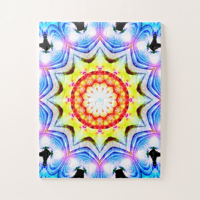 Fantasy Priest Mage Magial Vibrant Mandela Jigsaw Puzzle (Vertical)