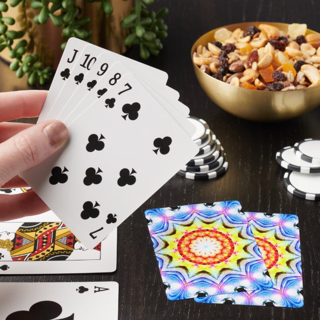 Fantasy Priest Mage Magial Vibrant Mandela Poker Cards (In Situ)