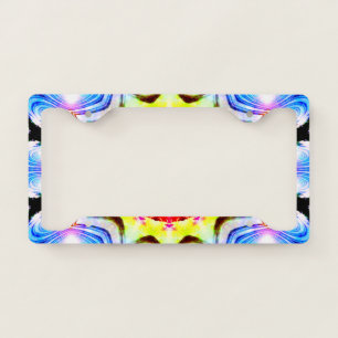 Fantasy Priest Mage Magical Vibrant Mandela License Plate Frame