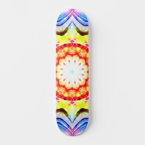 Fantasy Priest Mage Magical Vibrant Mandela Skateboard