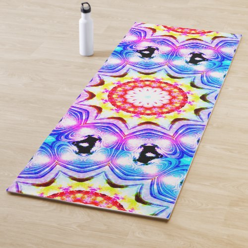 Fantasy Priest Mage Magical Vibrant Mandela Yoga Mat