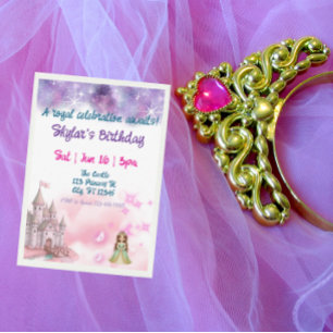 Fantasy Princess Castle Birthday Invitation