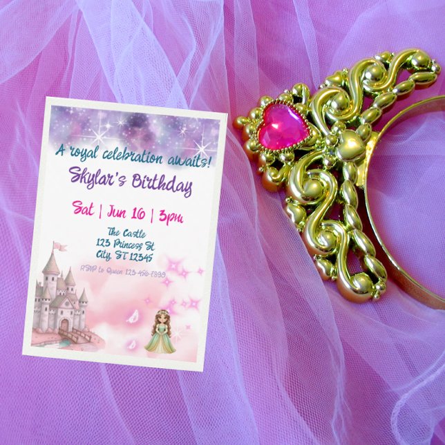 Fantasy Princess Castle Birthday  Invitation (Creator Uploaded)