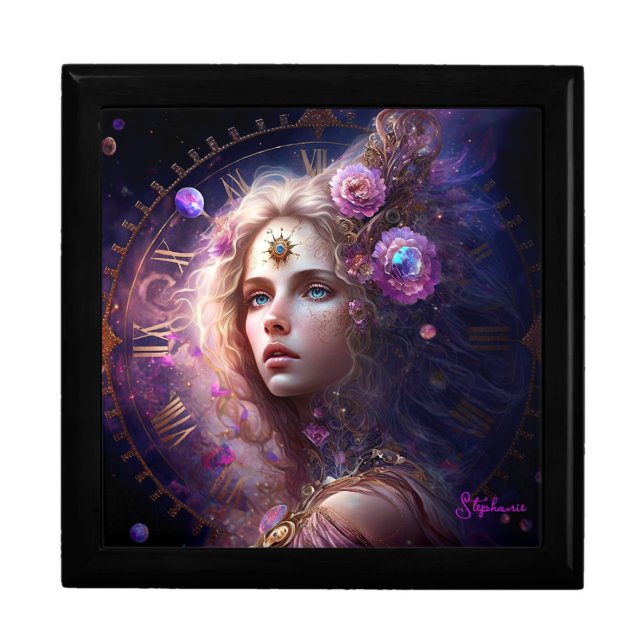 Fantasy Princess Purple Flowers Gift Box (Front)
