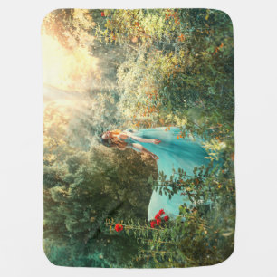 Fantasy Princess: Summer Nature Vintage. Baby Blanket
