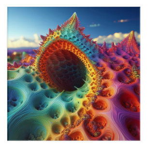 Fantasy Psychedelic Snakehole On A Desolate Planet Acrylic Print