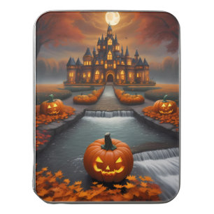 Fantasy Pumpkin Castle, beautiful vivid orange Jigsaw Puzzle