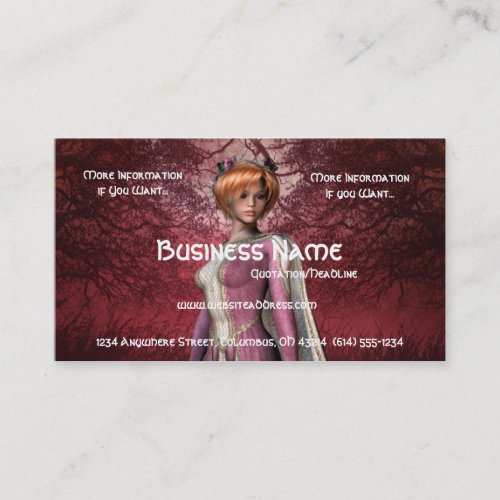 Fantasy Queen Design 2 Business Cards