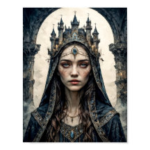 Fantasy queen of Towers in regal dress