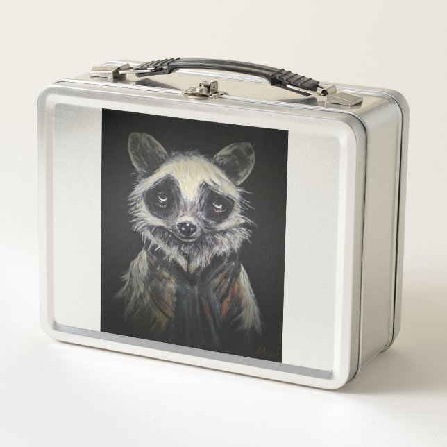 Fantasy Raccoon Metal Lunchbox (Front)