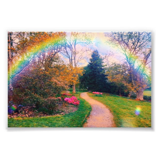 Fantasy Rainbow Garden Photo Print (Front)