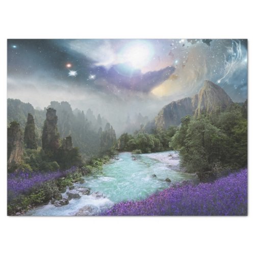 Fantasy Rainforest Scenic Landscape Tissue Paper