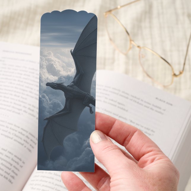 Fantasy reader book art dragon among the clouds bookmarks (Hand)