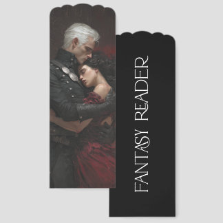 Fantasy reader book art main characters embracing  bookmarks