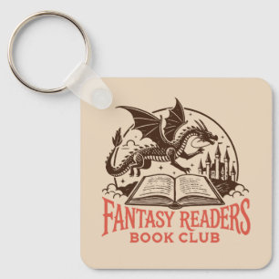 Fantasy readers book club keychain