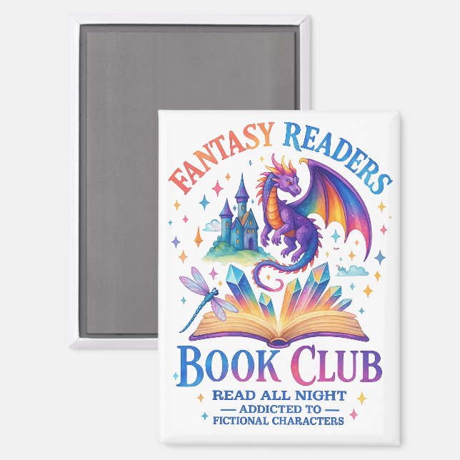 Fantasy Readers Book Club....  Magnet (Front/Back)