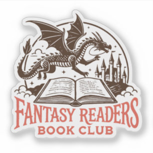 Fantasy readers book club sticker