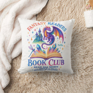 Fantasy Readers Book Club....  Throw Pillow